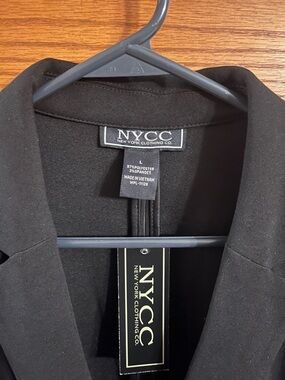 NYCC Women's Black Blazer - Classic Tailored Suit Jacket